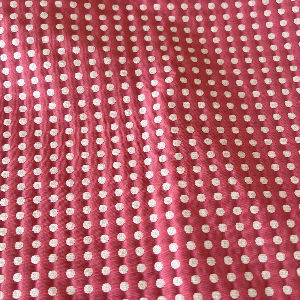 LOFT Pink White Polka Dot Side Zip Pencil Mini Skirt Bow Accent Lined size 6 - Picture 15 of 15